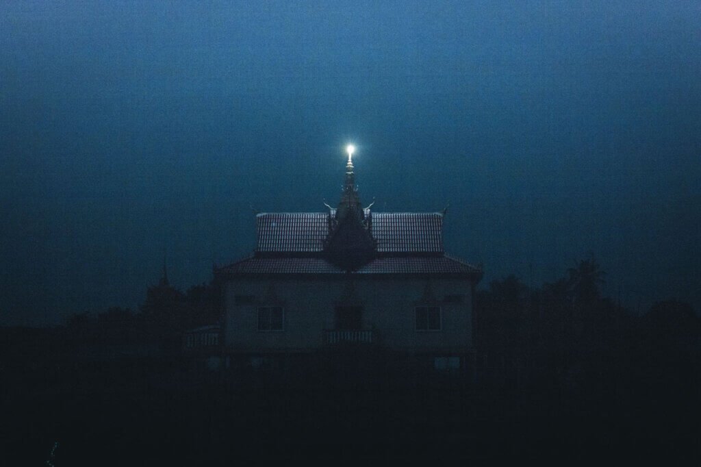 Pagoda at Night in Kompong Khleang